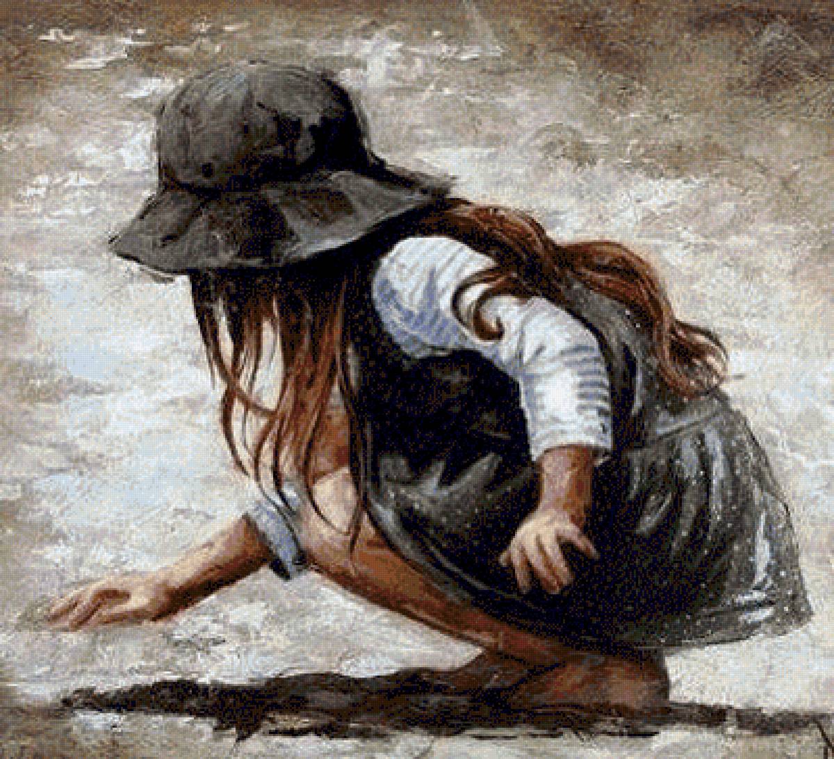 Дівчинка - квіти, діти - предпросмотр