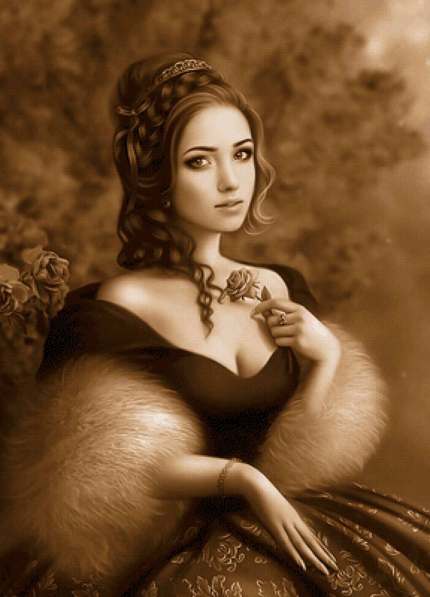 Женский образ. - портрет, девушка, образ, женский, живопись - предпросмотр