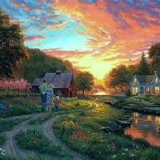 Схема вышивки «Вечер»