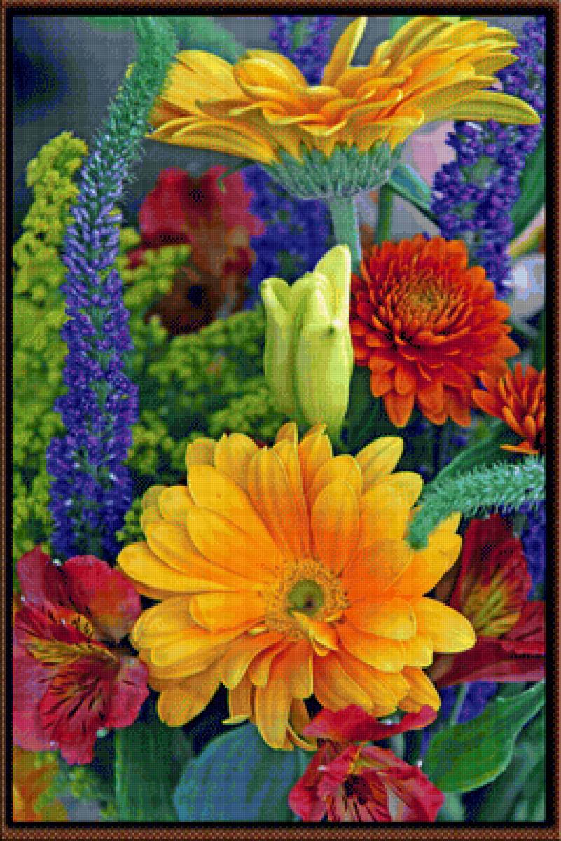 Красивый букет - цветы - предпросмотр