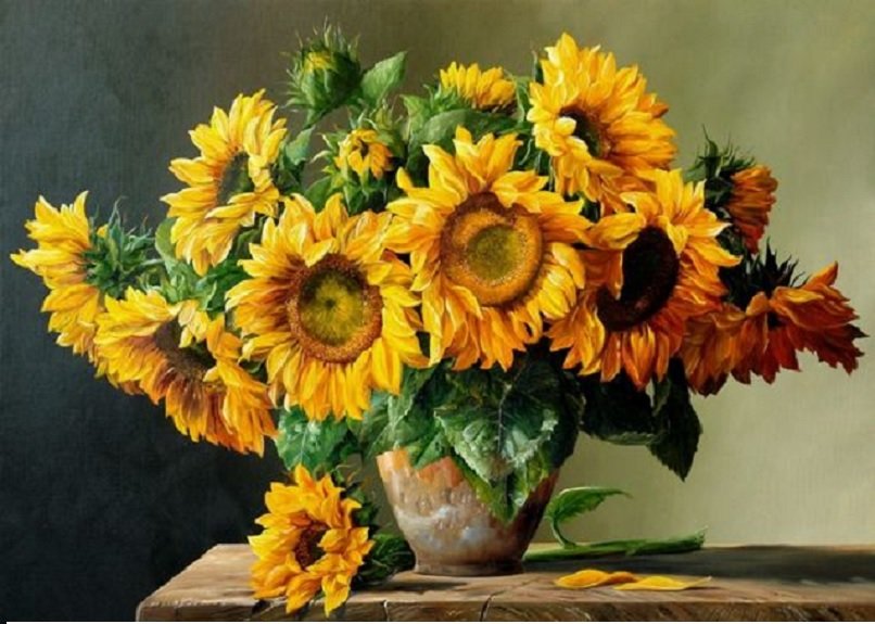 Boque de  girassóis. - flores. girassóis - оригинал