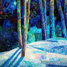 Схема вышивки «Сумеречные деревья»