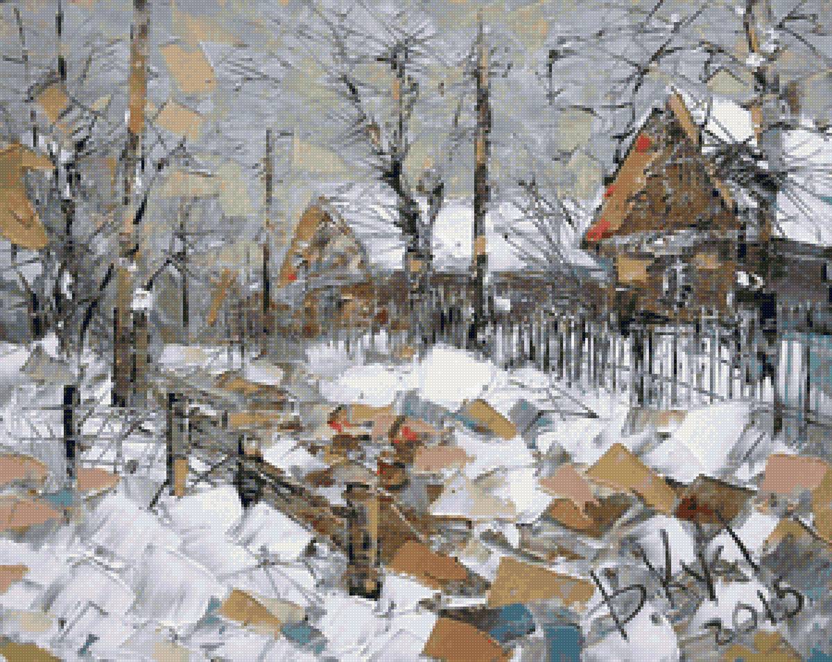 Деревенская улочка - дом, зима, деревня, улица - предпросмотр