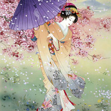 Оригинал схемы вышивки «Танец цветущей сакуры» (№2206523)