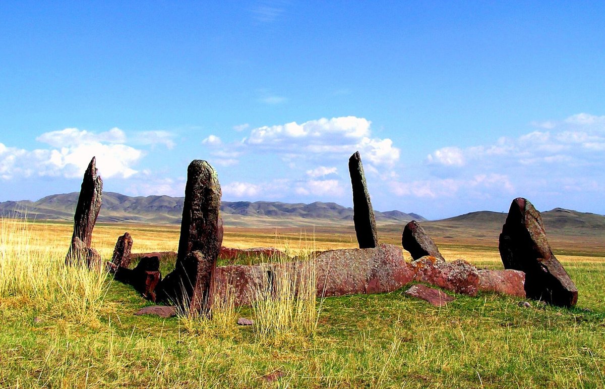 курганы - степь. хакасия, лето - оригинал