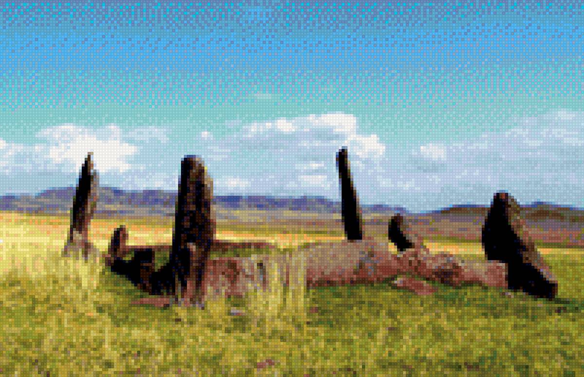 курганы - степь. хакасия, лето - предпросмотр