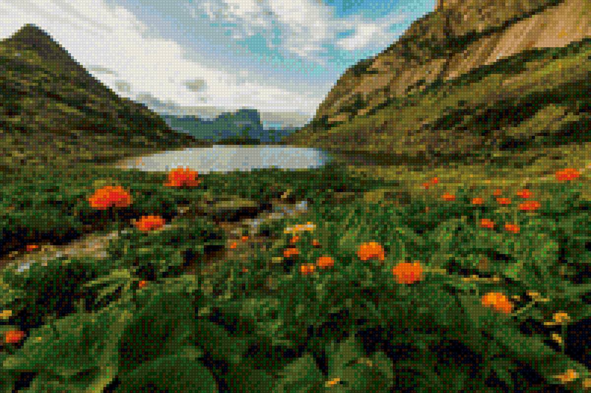 озеро - озеро природа, горы - предпросмотр