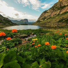 Схема вышивки «озеро»