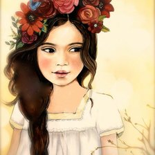 Схема вышивки «Дівчинка»