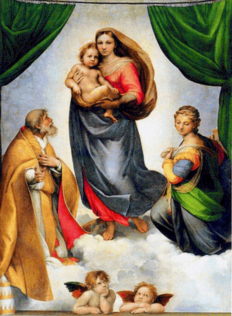 Raphael Sistine Madonna - raphael sistine madonna painting - предпросмотр