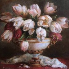 Схема вышивки «Букет тюльпаны»