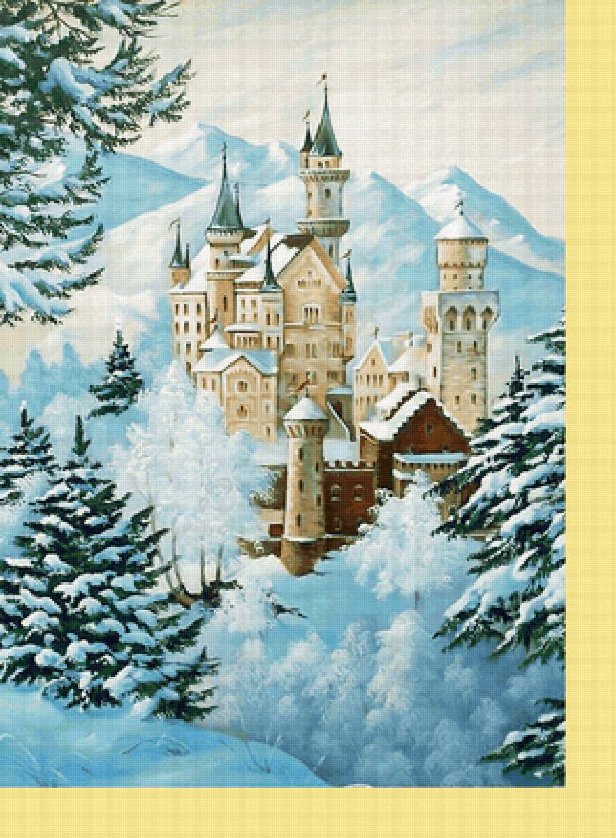 Серия "Замки" - замок, зима - предпросмотр