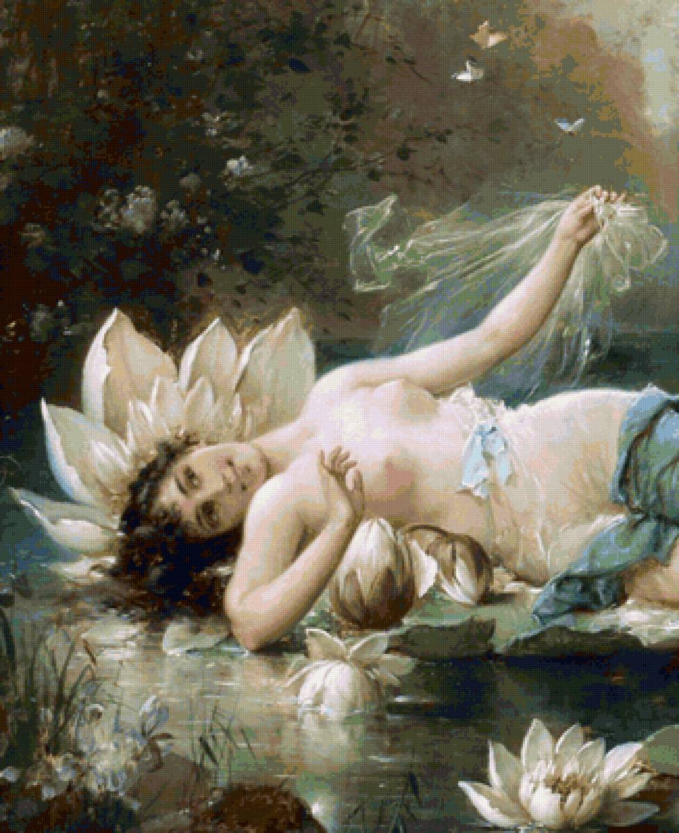 НИМФА  на ЛОТОСЕ - античность - предпросмотр