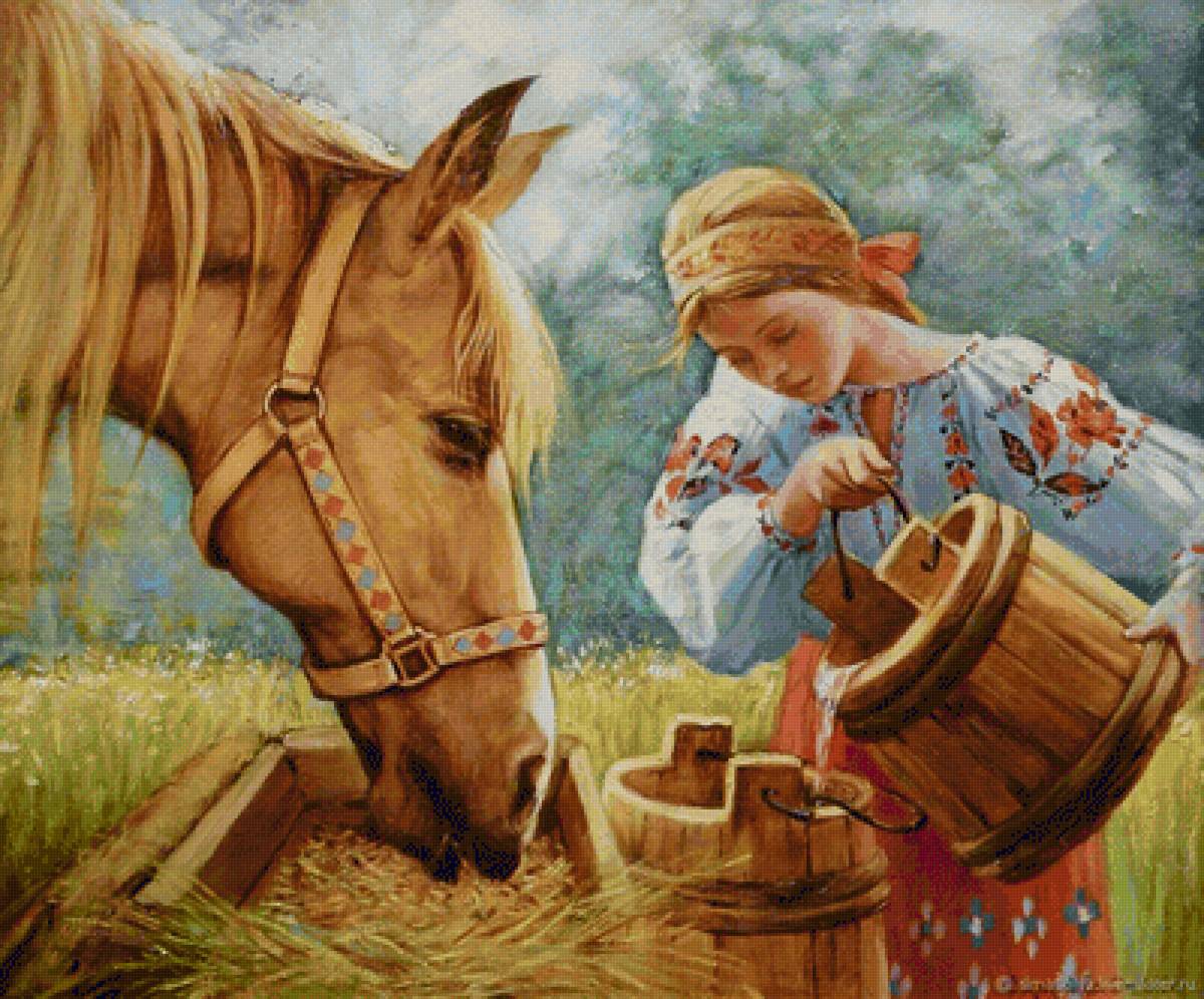 №2209553 - вода, люди, девушка, лошадь - предпросмотр