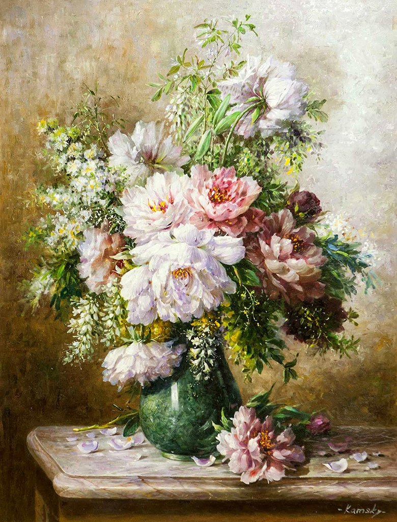 букет - картина, цветы - оригинал