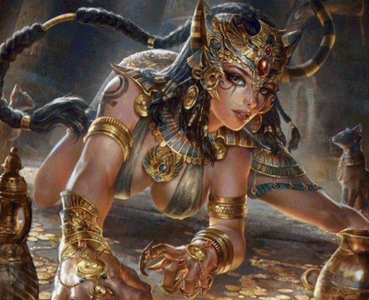 женщина кошка - девушка фентези - предпросмотр