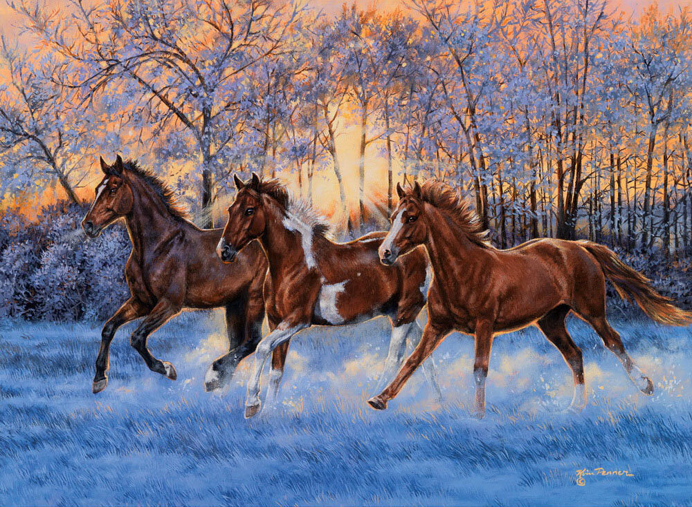 свобода духа - животные лошади зима - оригинал