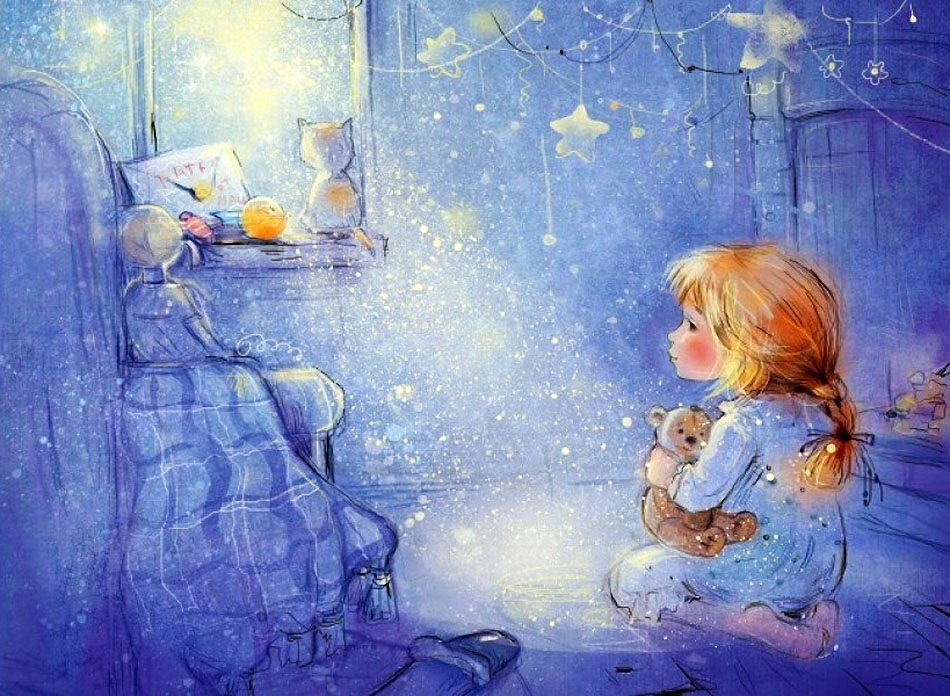 Вечер - вечер, девочка, кот - оригинал