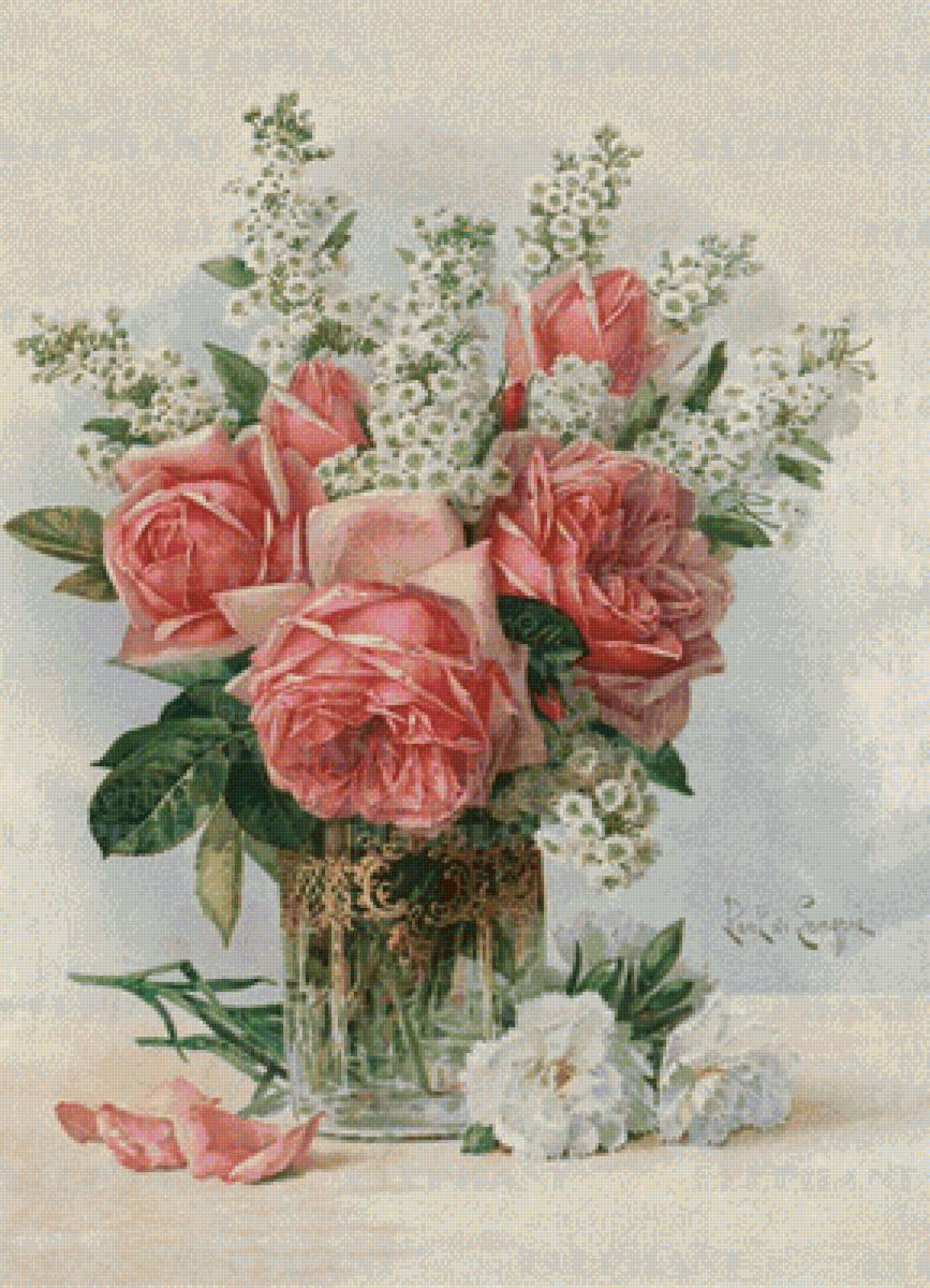 цветы в вазе - розы цветы букет - предпросмотр