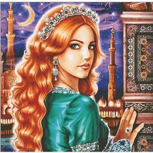 Схема вышивки «девушка»