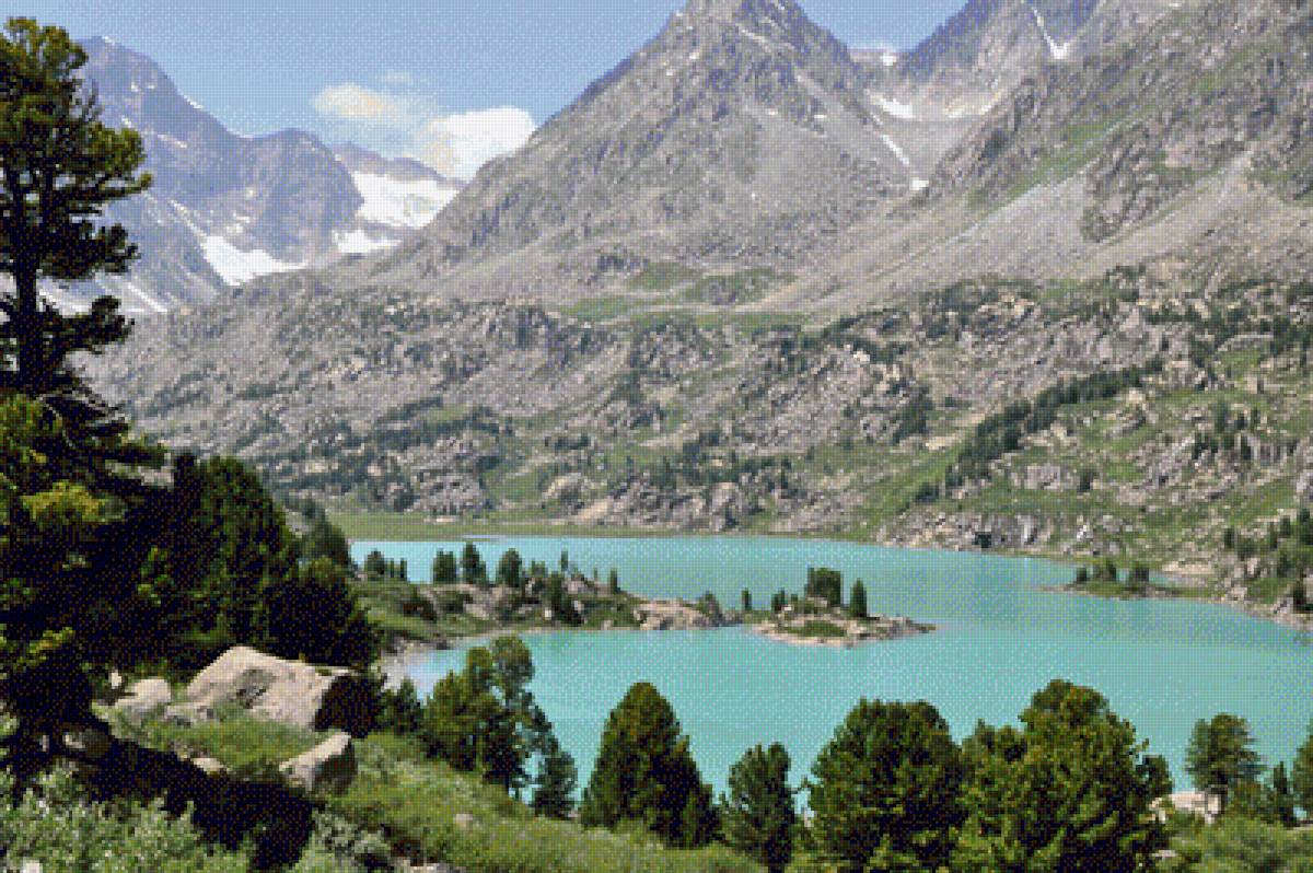 горный пейзаж - озеро, горы, природа - предпросмотр