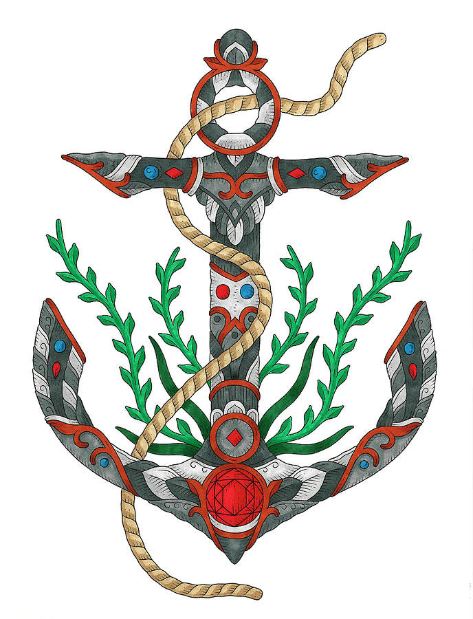 рисунок - якорь - оригинал