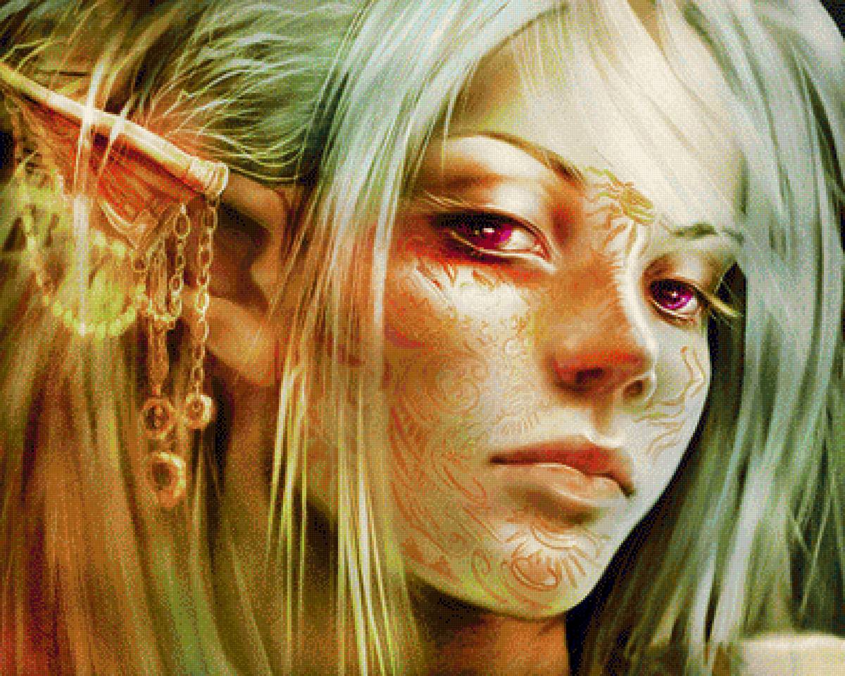 эльфийка - девушка фентези эльфийка - предпросмотр