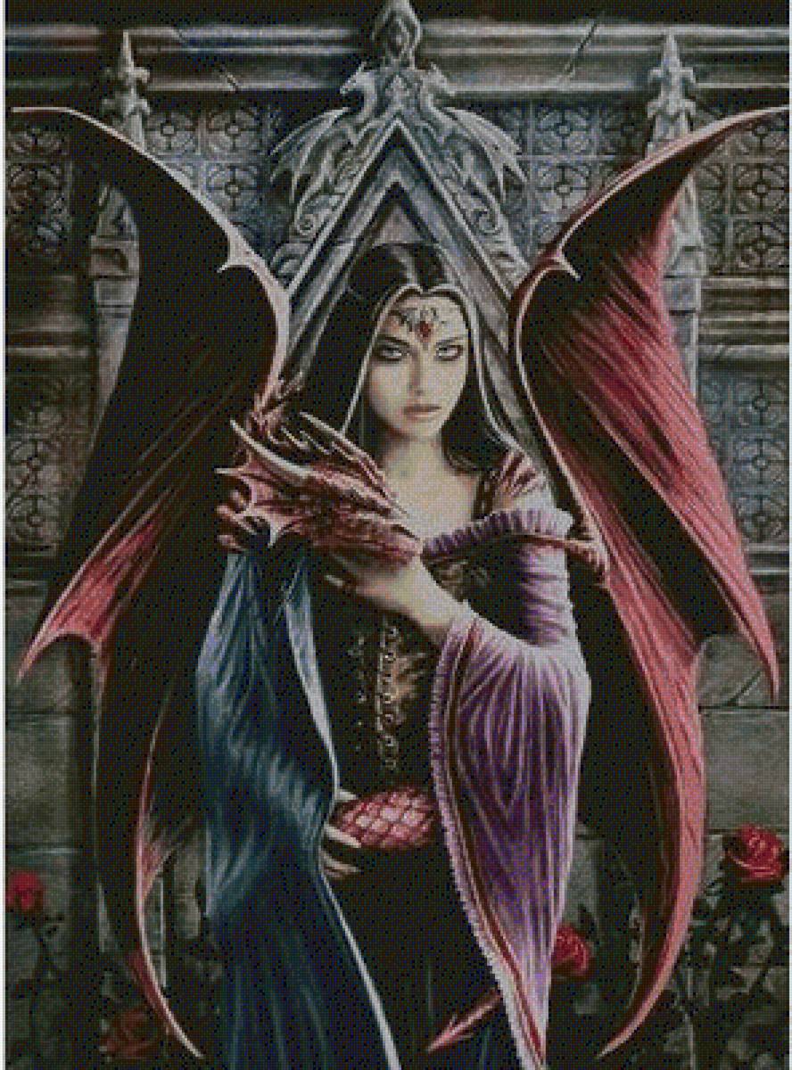 девушка с драконом - девушка дракон фентези - предпросмотр