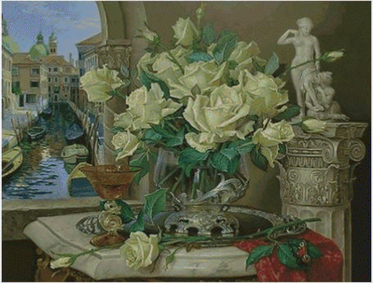 цветы в вазе - цветы ваза розы - предпросмотр