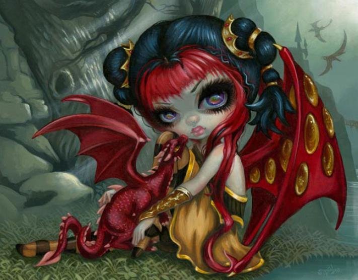 девушка-дракон - девушка дракон фентези - оригинал