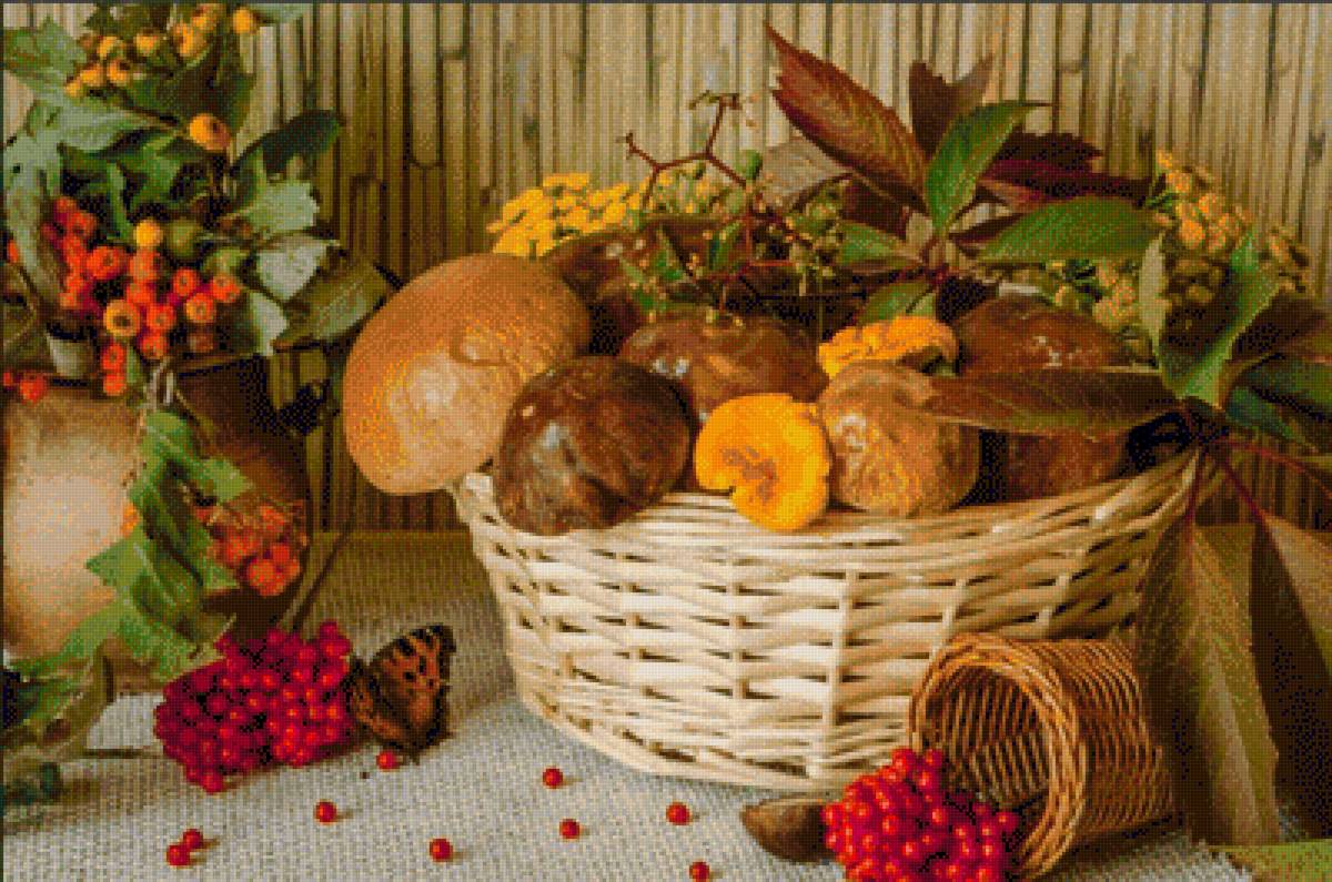 дары осени - осень грибы рябина - предпросмотр