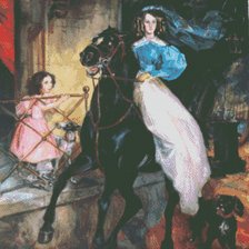 Схема вышивки «Всадница»