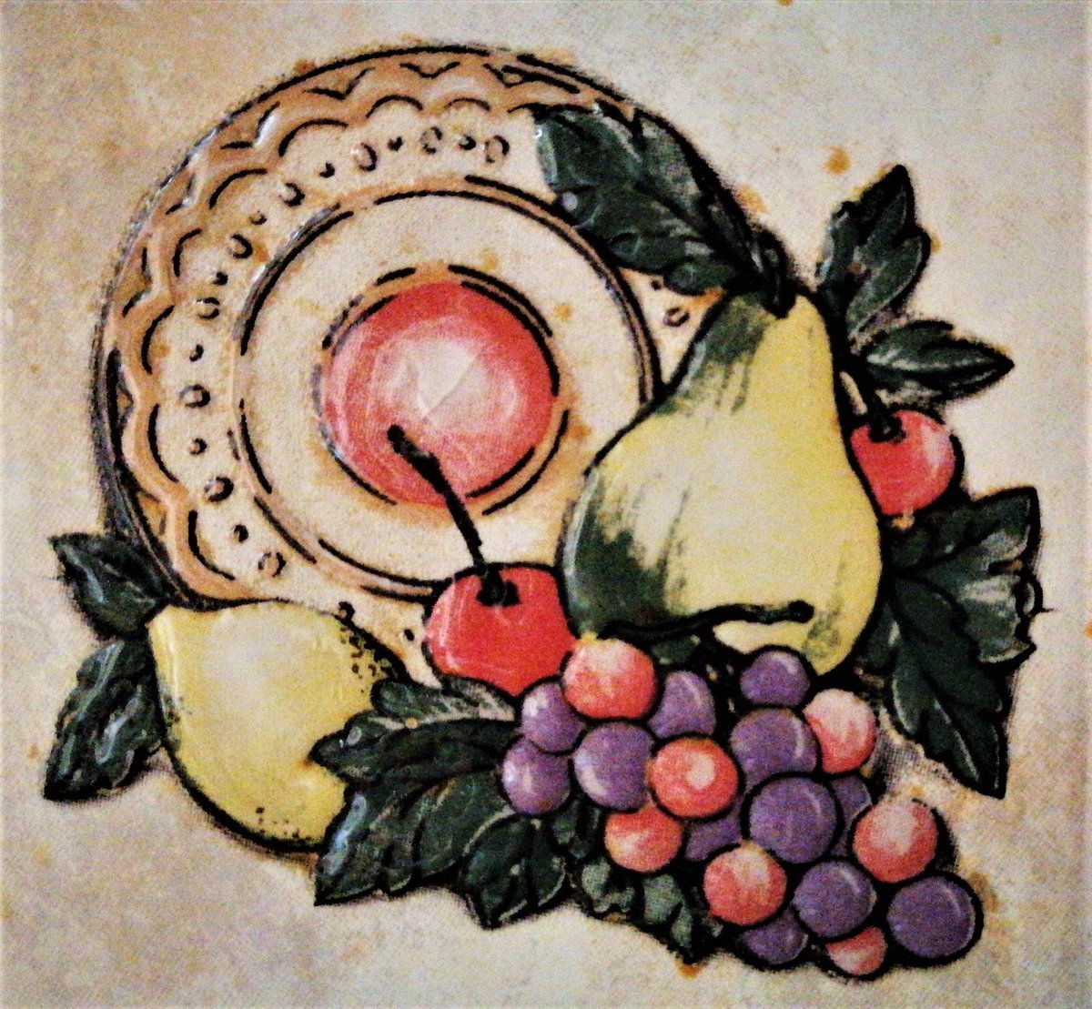 дуэт на кухню: тарелка с фруктами(20на19см)св - дуэт, кухня, тарелка, фрукты - оригинал