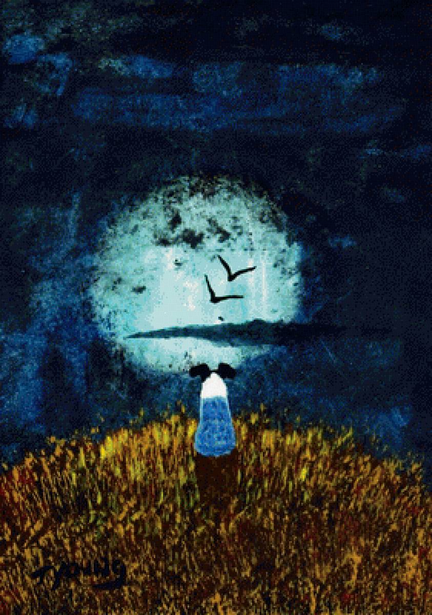 Сознание. (ил. Todd Young) - на поляне, ночь - предпросмотр