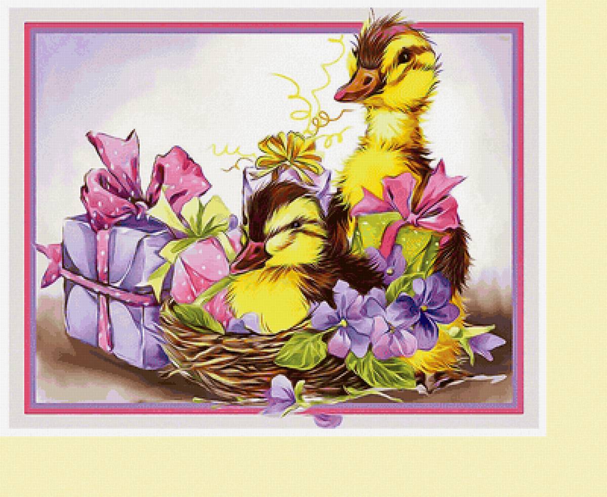 Серия "Птицы". Утята. - фауна, птицы, утята - предпросмотр