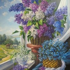 Схема вышивки «цветы»