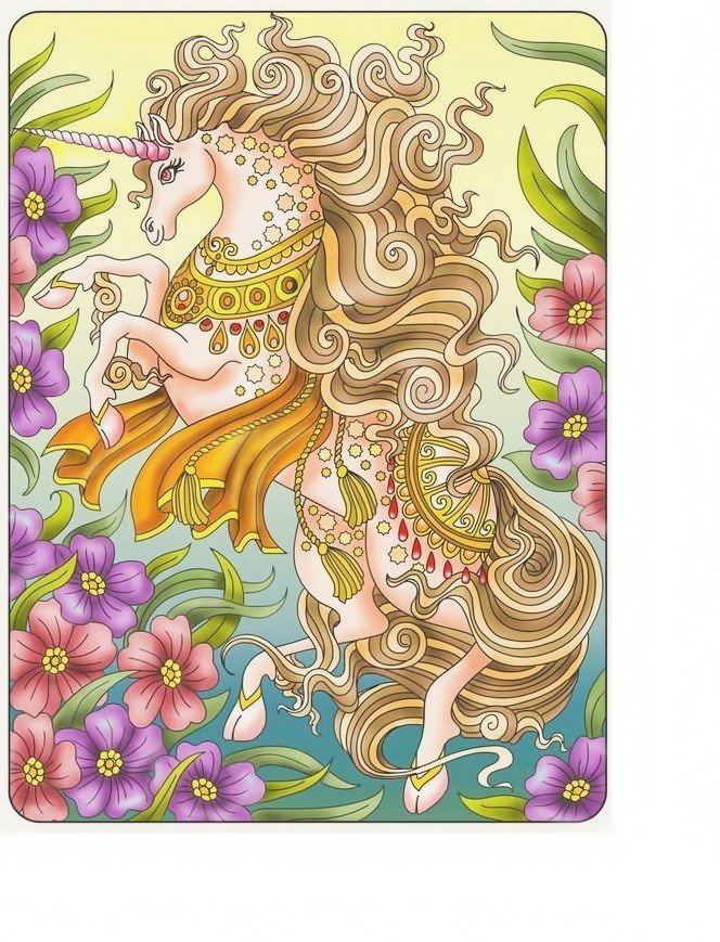 №2214016 - детские, сказка, единороги, цветы, фэнтези - оригинал