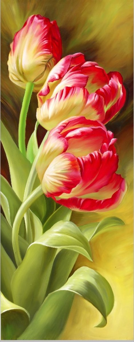 Тюльпаны - живопись, тюльпаны, картина, игорь левашов - оригинал