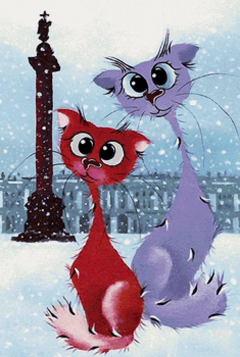питерские коты - зима, питер, коты - предпросмотр