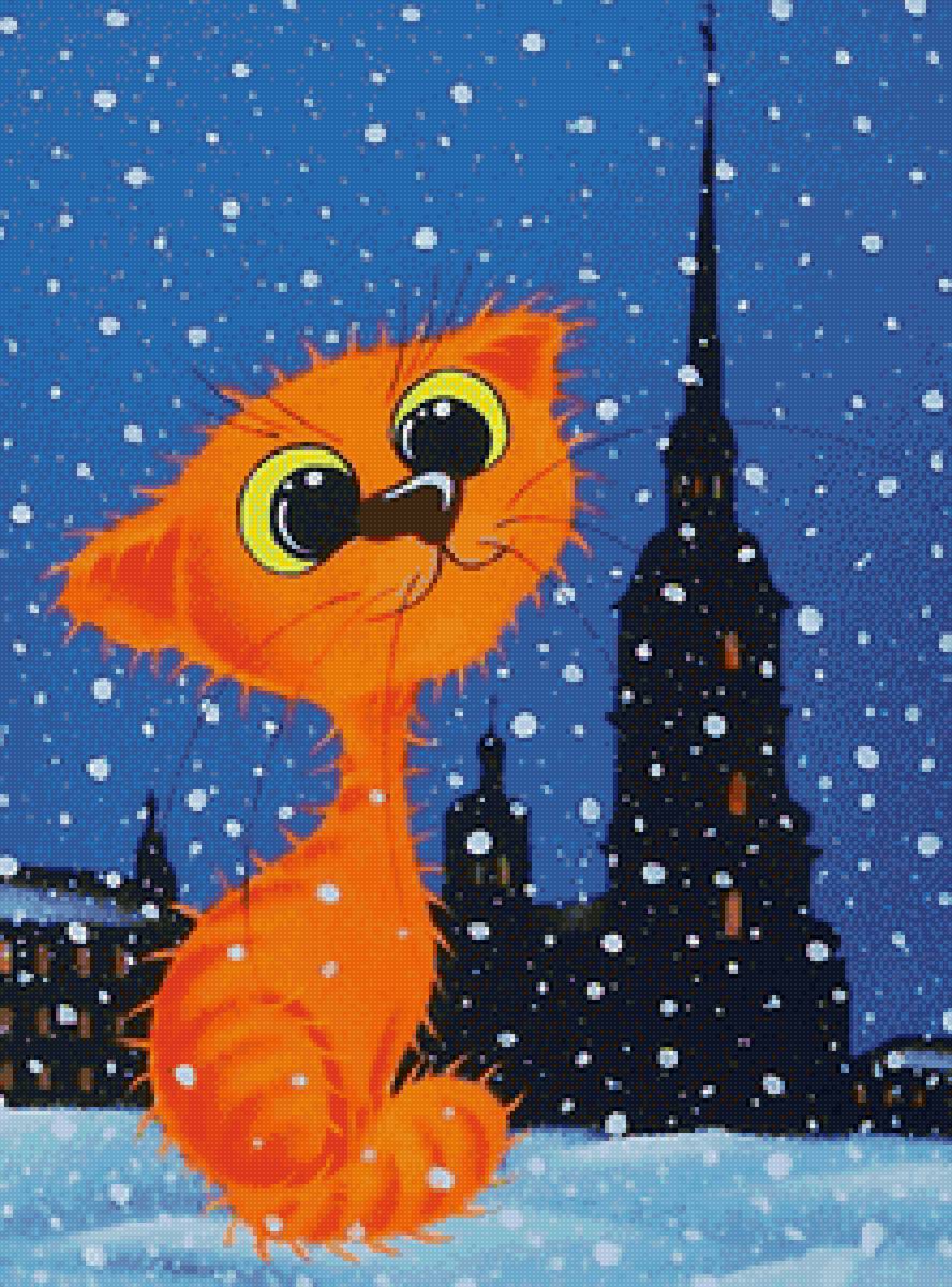 питерские коты - зима, котенок, питер, снег - предпросмотр