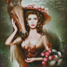 Схема вышивки «dame»