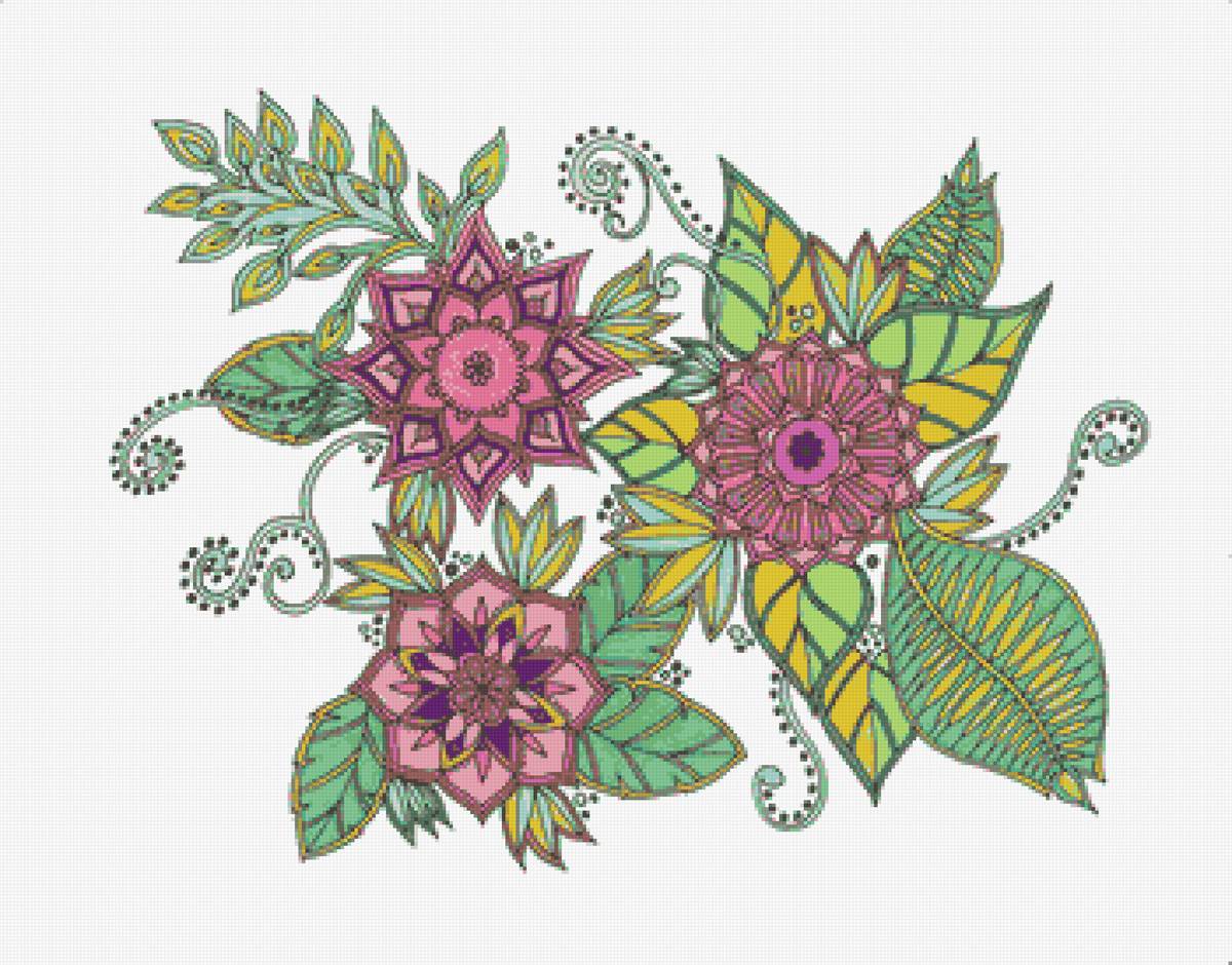 Цветы - узор - предпросмотр