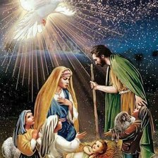 Схема вышивки «Nascimento do menino Jesus.»