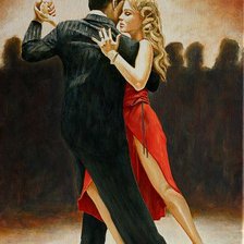 Casal dançando tango.