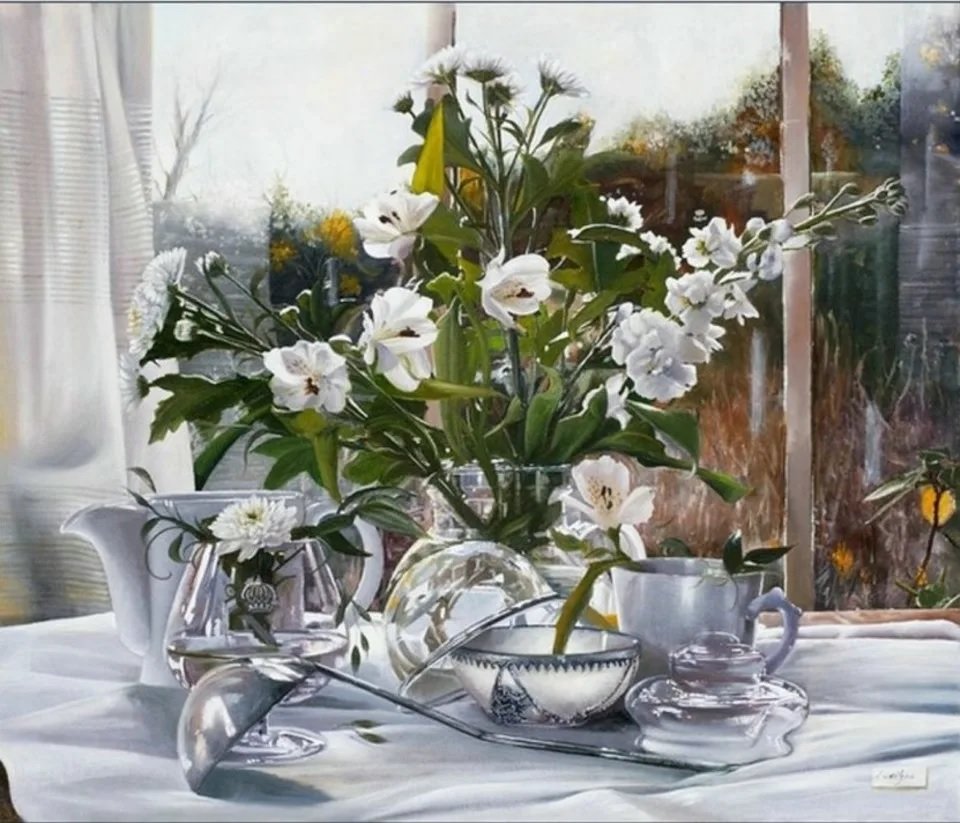 Natureza morta. - flores. - оригинал