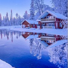 Схема вышивки «Зимний пейзаж»