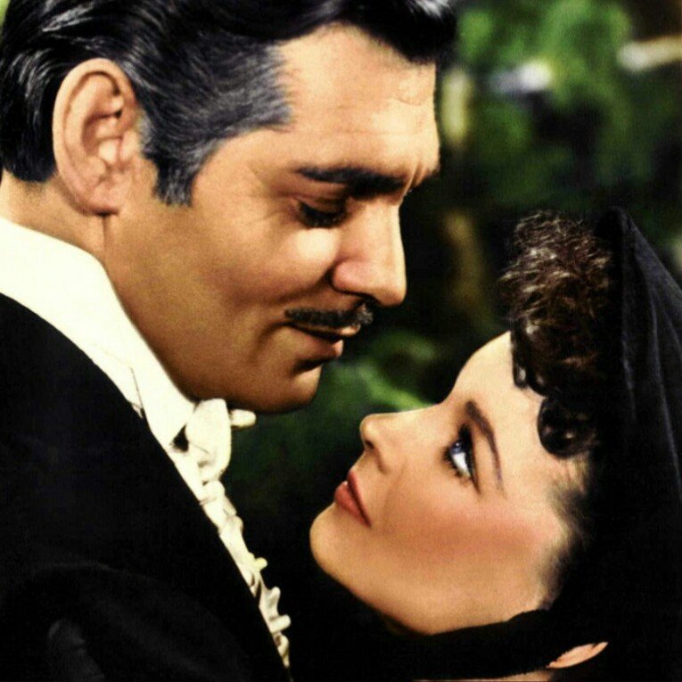 Унесённые ветром - кадр из фильма, скарлет и ред, любовь - оригинал