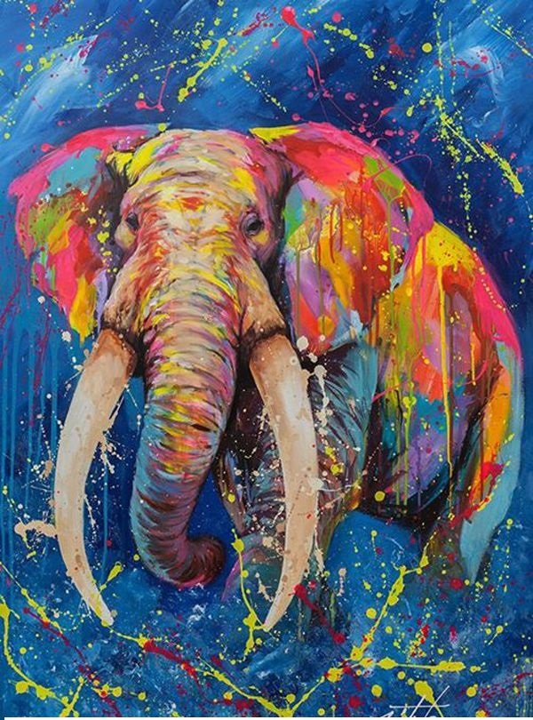 Elefante. - pintura., aquarela - оригинал