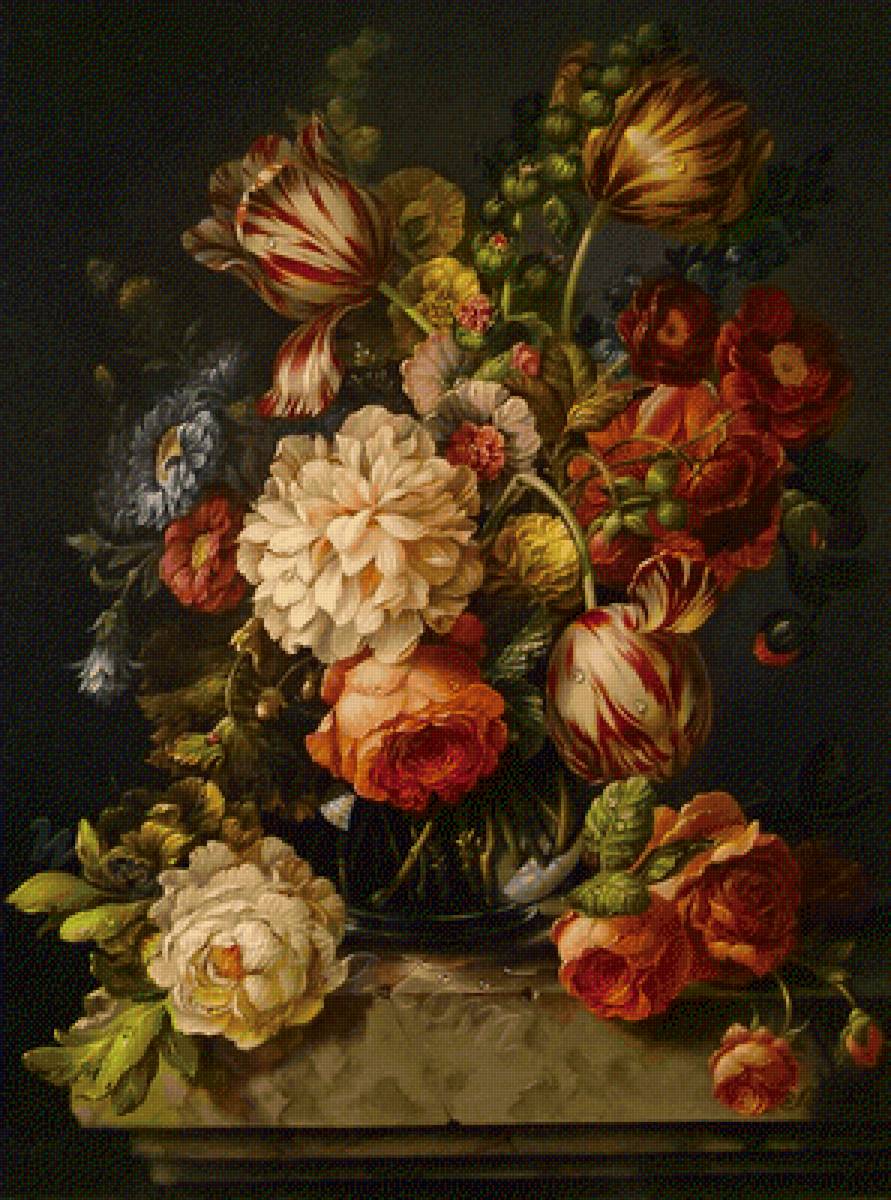 букет - цветы, картина - предпросмотр