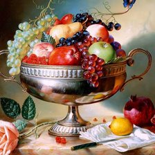 Схема вышивки «vaza cu fructe»